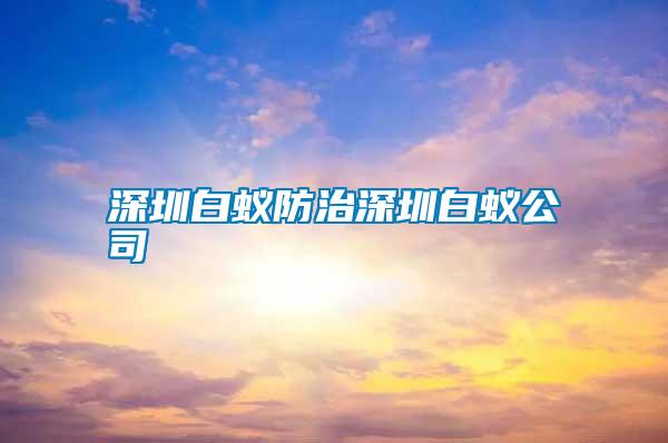 深圳白蟻防治深圳白蟻公司