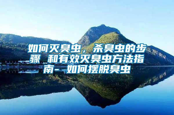 如何滅臭蟲，殺臭蟲的步驟 和有效滅臭蟲方法指南- 如何擺脫臭蟲