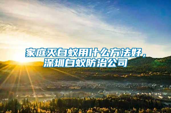 家庭滅白蟻用什么方法好，深圳白蟻防治公司