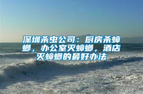 深圳殺蟲公司：廚房殺蟑螂，辦公室滅蟑螂，酒店滅蟑螂的最好辦法