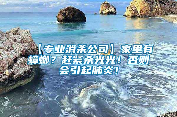 【專業消殺公司】家里有蟑螂？趕緊殺光光！否則會引起肺炎！