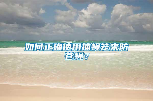 如何正確使用捕蠅籠來防蒼蠅？