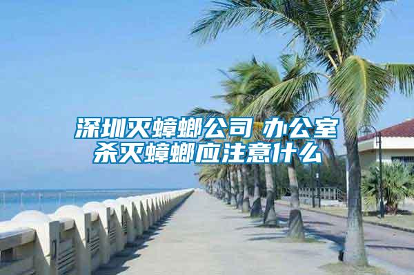 深圳滅蟑螂公司　辦公室殺滅蟑螂應注意什么