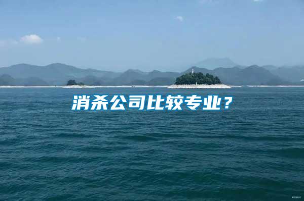 消殺公司比較專業？