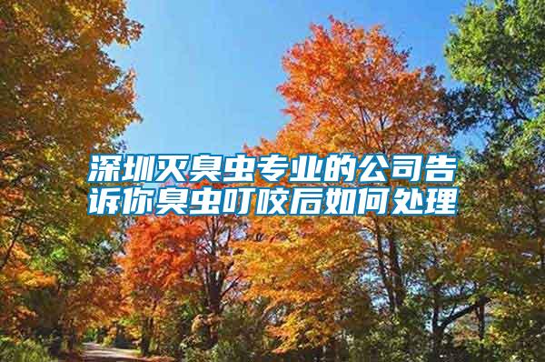 深圳滅臭蟲專業的公司告訴你臭蟲叮咬后如何處理