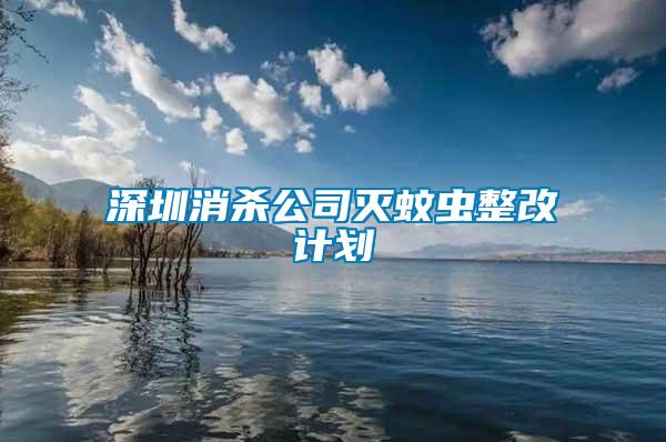 深圳消殺公司滅蚊蟲整改計劃