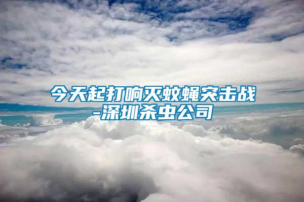 今天起打響滅蚊蠅突擊戰-深圳殺蟲公司