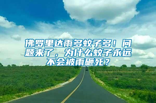 佛羅里達雨多蚊子多！問題來了，為什么蚊子永遠不會被雨砸死？