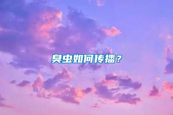 臭蟲如何傳播？