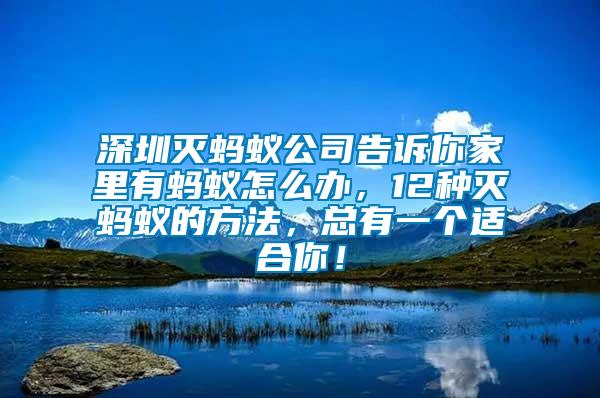 深圳滅螞蟻公司告訴你家里有螞蟻怎么辦，12種滅螞蟻的方法，總有一個適合你！