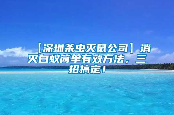 【深圳殺蟲滅鼠公司】消滅白蟻簡單有效方法，三招搞定！