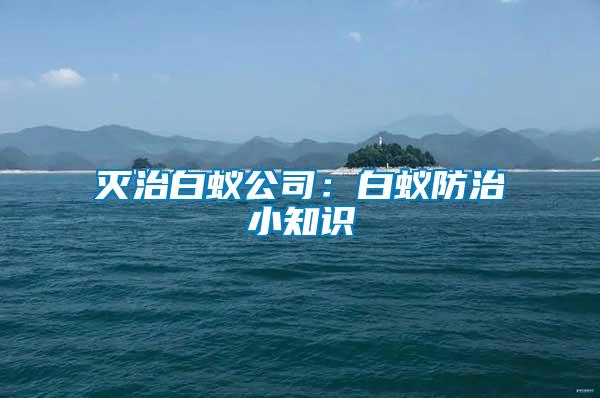 滅治白蟻公司：白蟻防治小知識