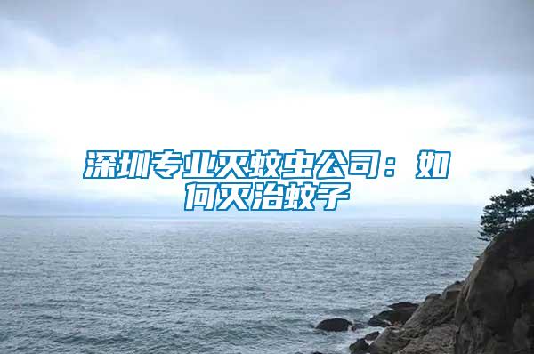 深圳專業滅蚊蟲公司：如何滅治蚊子