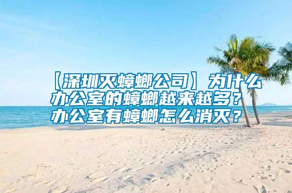 【深圳滅蟑螂公司】為什么辦公室的蟑螂越來越多？辦公室有蟑螂怎么消滅？