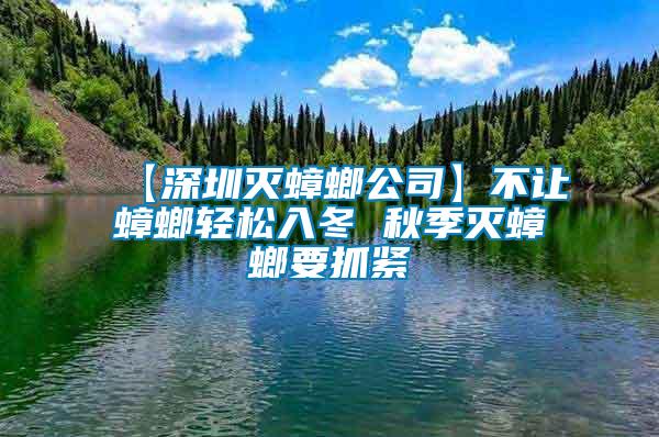 【深圳滅蟑螂公司】不讓蟑螂輕松入冬 秋季滅蟑螂要抓緊