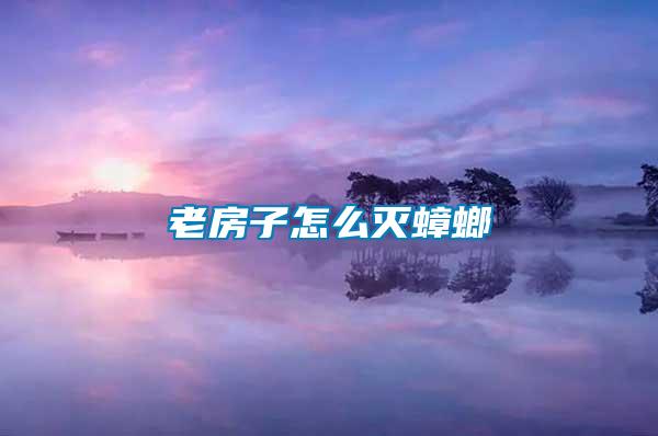 老房子怎么滅蟑螂