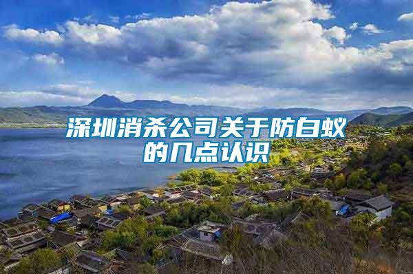 深圳消殺公司關于防白蟻的幾點認識