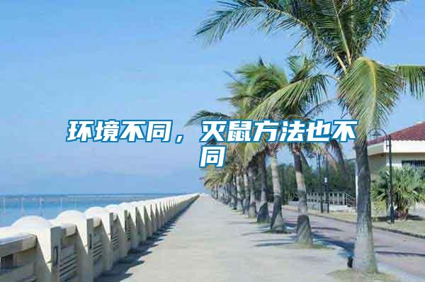 環境不同，滅鼠方法也不同