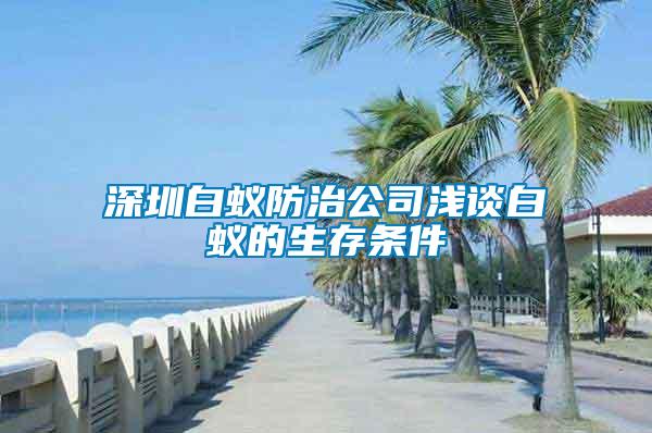 深圳白蟻防治公司淺談白蟻的生存條件