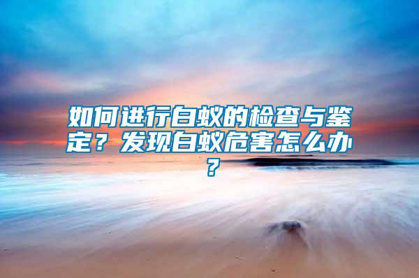 如何進行白蟻的檢查與鑒定？發現白蟻危害怎么辦？