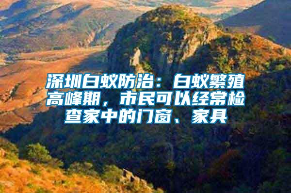 深圳白蟻防治：白蟻繁殖高峰期，市民可以經常檢查家中的門窗、家具