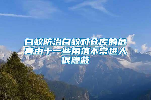 白蟻防治白蟻對倉庫的危害由于一些角落不常進人很隱蔽