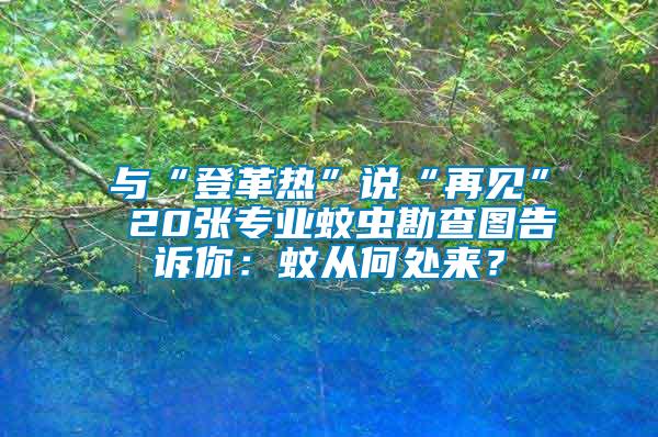 與“登革熱”說“再見” 20張專業蚊蟲勘查圖告訴你：蚊從何處來？