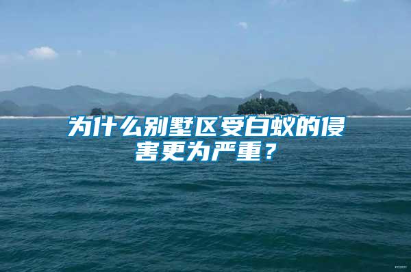 為什么別墅區受白蟻的侵害更為嚴重？