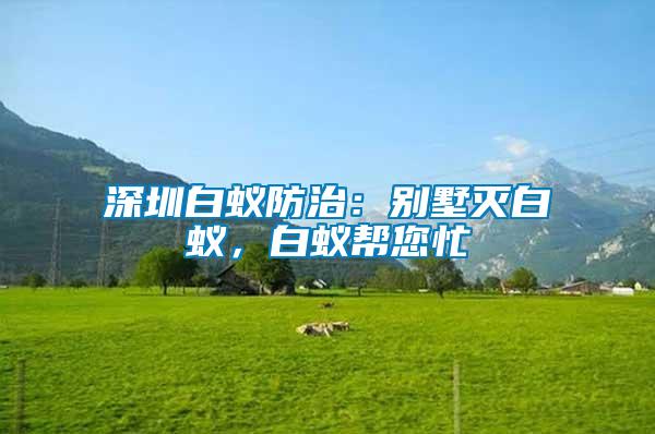 深圳白蟻防治：別墅滅白蟻，白蟻幫您忙