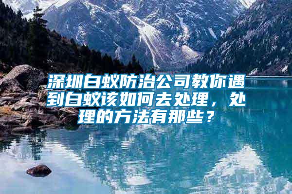 深圳白蟻防治公司教你遇到白蟻該如何去處理，處理的方法有那些？