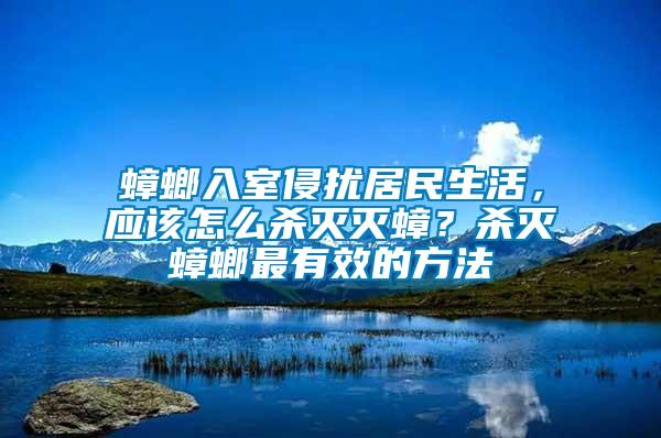 蟑螂入室侵擾居民生活，應該怎么殺滅滅蟑？殺滅蟑螂最有效的方法