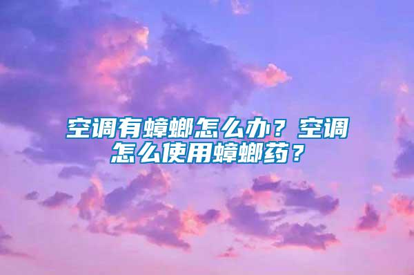 空調有蟑螂怎么辦？空調怎么使用蟑螂藥？