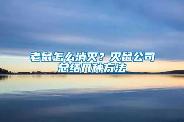 老鼠怎么消滅？滅鼠公司總結幾種方法