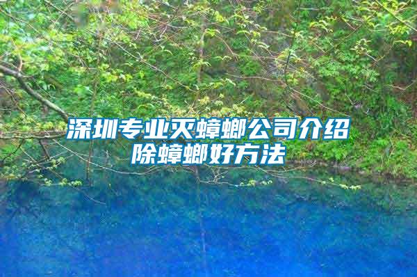 深圳專業滅蟑螂公司介紹除蟑螂好方法