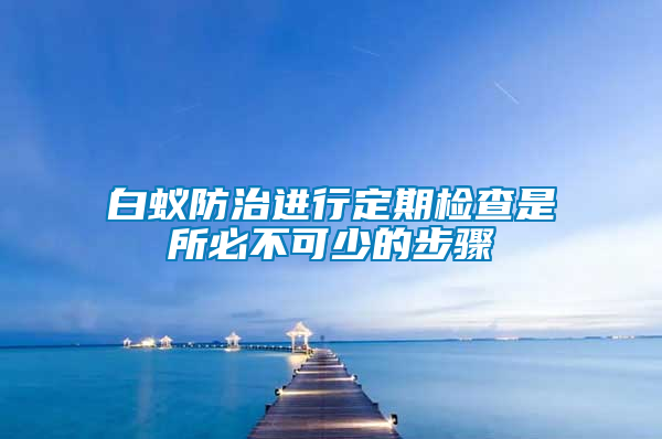 白蟻防治進行定期檢查是所必不可少的步驟