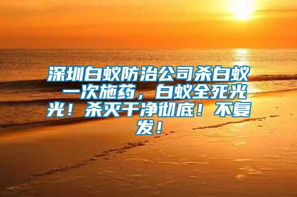 深圳白蟻防治公司殺白蟻 一次施藥，白蟻全死光光！殺滅干凈徹底！不復發！