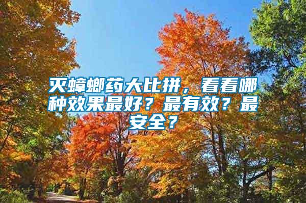 滅蟑螂藥大比拼，看看哪種效果最好？最有效？最安全？