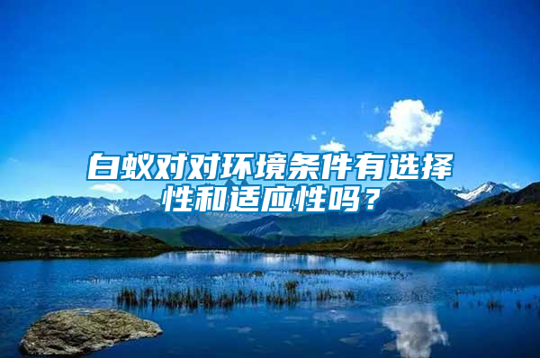 白蟻對對環境條件有選擇性和適應性嗎？