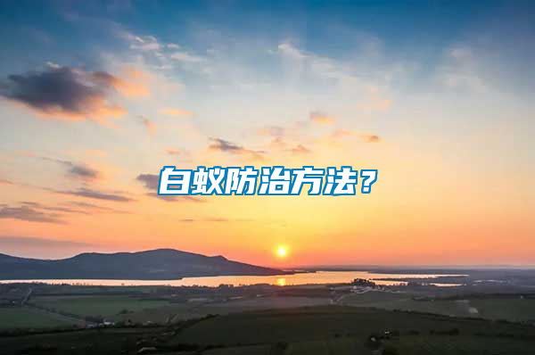 白蟻防治方法？